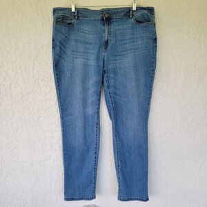 J. Jill‎ Denim Boyfriend Straight Leg Ankle Jeans Blue Size 22W